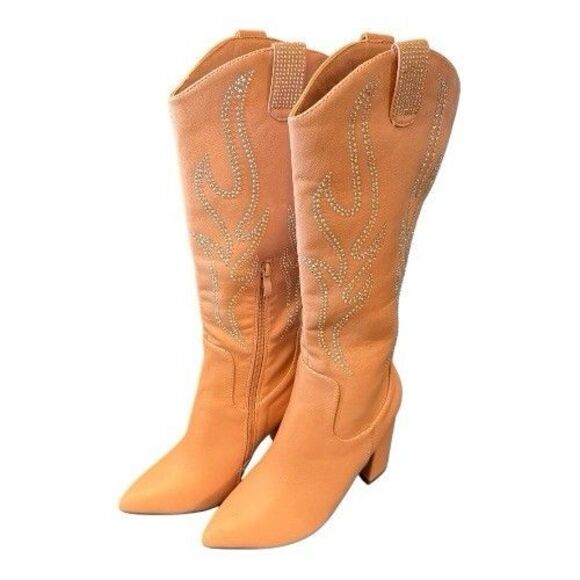 Women's Boots Nordstrom Rack Rhinestone Alias - 70 Blush Top Moda Size 7 - Picture 1 of 15
